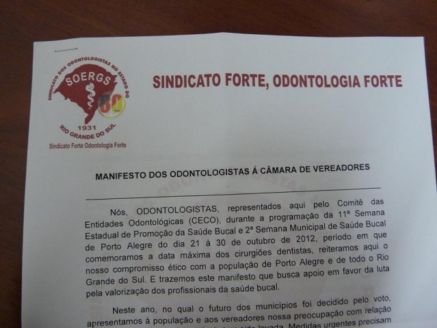Confira a ntegra do manifesto entregue na Cmara